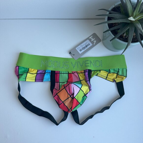 Modus Vivendi - Inclusive Fly Jockstrap in Green - Picture 3 of 7